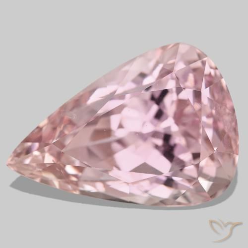 Kunzita rosa de 96,69 ct, en forma de pera, VS