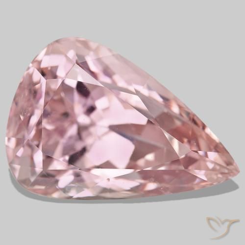 Kunzita rosa natural de 96,69 ct, en forma de pera, VS