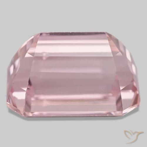 Kunzita rosa natural de 27,93 ct, corte esmeralda, VVS