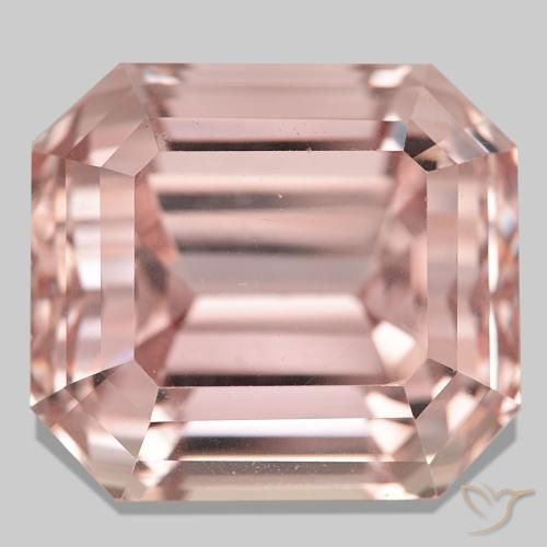 Kunzita rosa natural de 77,76 ct, corte esmeralda, VS