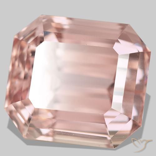 Kunzita rosa natural de 77,76 ct, corte esmeralda, VS