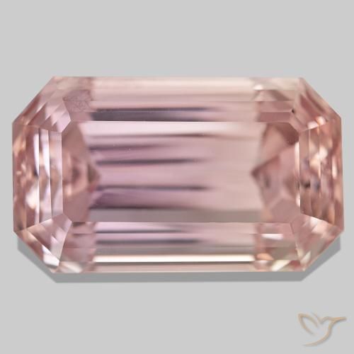 Kunzita rosa natural de 111,45 ct, corte esmeralda, VVS