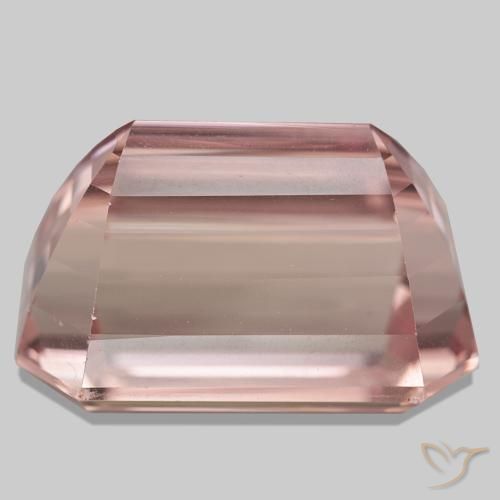 Kunzita rosa natural de 106,75 ct, corte esmeralda, VVS