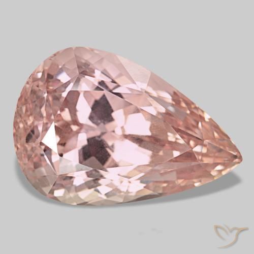 Kunzita rosa natural de 117,27 ct, en forma de pera, VVS