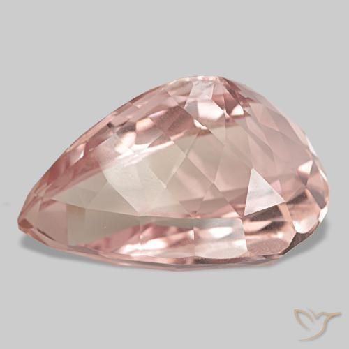 Kunzita rosa natural de 117,27 ct, en forma de pera, VVS