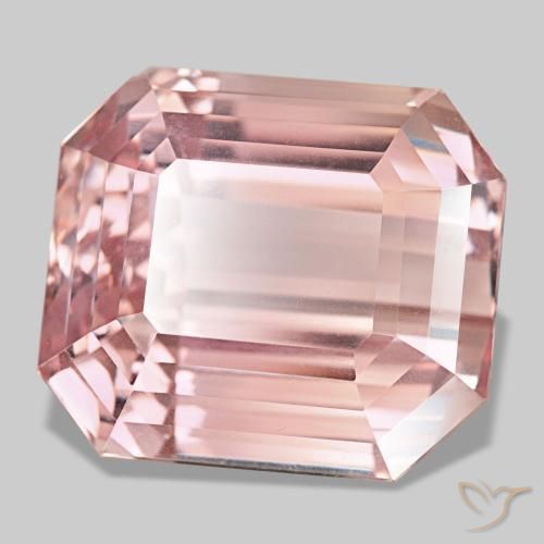 Kunzita rosa natural de 145,50 ct, corte esmeralda, VVS
