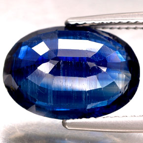 Cianita azul natural de 6,50 ct, corte óvalo, VS