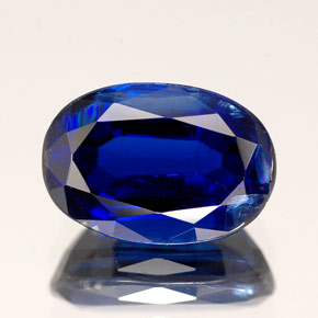 Cianita azul natural de 3,53 ct, corte óvalo, SI