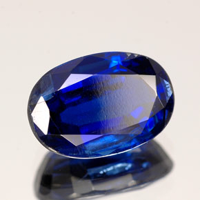 Cianita azul natural de 3,53 ct, corte óvalo, SI