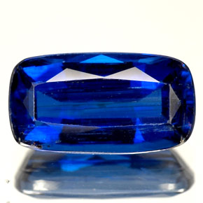 Cianita azul natural de 2,41 ct, corte cojín, SI