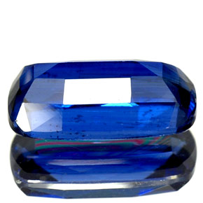 Cianita azul natural de 2,41 ct, corte cojín, SI