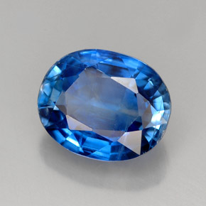 Cianita azul natural de 4,92 ct, corte óvalo, VS