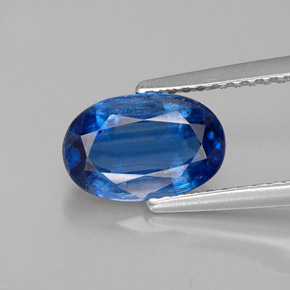 Cianita azul natural de 1,96 ct, corte óvalo, SI