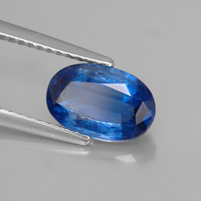 Cianita azul natural de 1,96 ct, corte óvalo, SI