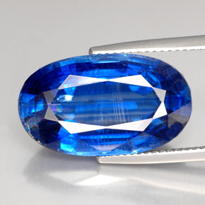 Cianita azul natural de 17,01 ct, corte óvalo, VS-SI