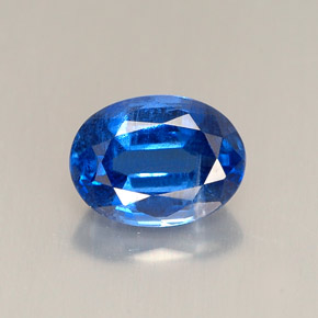 Cianita azul natural de 1,64 ct, corte óvalo, VS