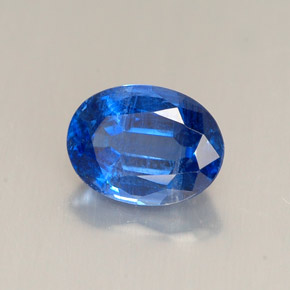 Cianita azul natural de 1,64 ct, corte óvalo, VS