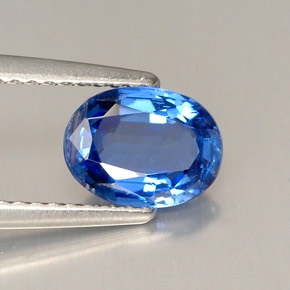 Cianita azul natural de 1,45 ct, corte óvalo, VS