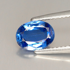 Cianita azul natural de 1,45 ct, corte óvalo, VS