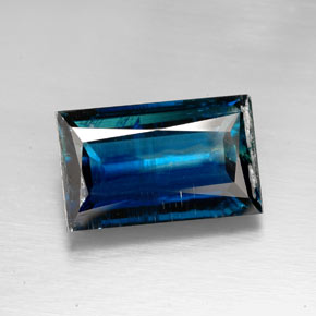 Cianita azul natural de 6,98 ct, baguette, VS-SI