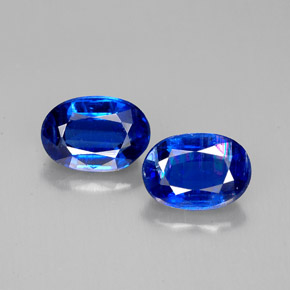 Gemas de cianita azul natural de  ct, corte óvalo, VS-SI