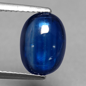 Cianita azul natural de 3,77 ct, corte óvalo, translúcido
