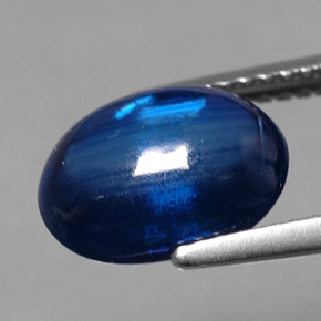 Cianita azul natural de 3,77 ct, corte óvalo, translúcido
