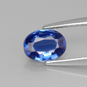 Cianita azul natural de 0,97 ct, corte óvalo, VS