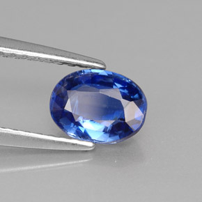 Cianita azul natural de 0,97 ct, corte óvalo, VS
