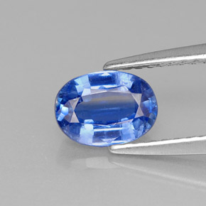Cianita azul natural de 1,20 ct, corte óvalo, VS