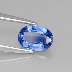 Cianita azul natural de 1,20 ct, corte óvalo, VS