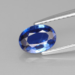 Cianita azul natural de 0,98 ct, corte óvalo, VS