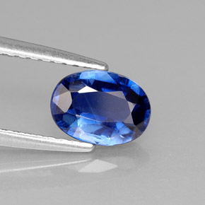 Cianita azul natural de 0,98 ct, corte óvalo, VS