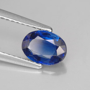 Cianita azul natural de 1,10 ct, corte óvalo, VS-SI