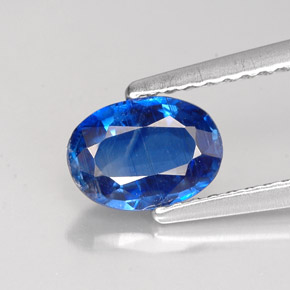 Cianita azul natural de 0,94 ct, corte óvalo, VS-SI