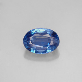 Cianita azul natural de 1,18 ct, corte óvalo, VS-SI