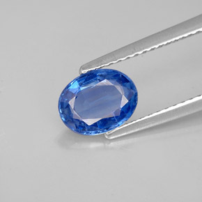 Cianita azul natural de 1,18 ct, corte óvalo, VVS-VS