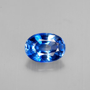 Cianita azul natural de 1,17 ct, corte óvalo, VVS-VS