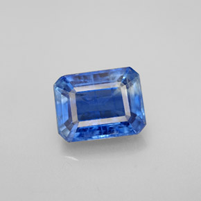 Cianita Azul natural de 3.32 ct, corte esmeralda, SI