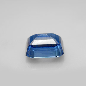 Cianita azul natural de 3,42 ct, corte esmeralda, SI