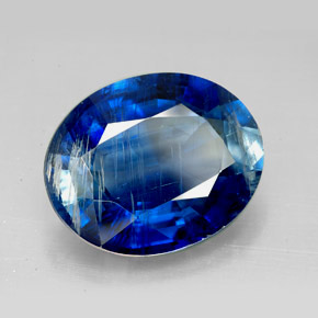 Cianita azul natural de 11,63 ct, corte óvalo, SI