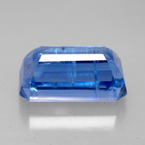 Cianita azul natural de 8,71 ct, corte esmeralda, SI