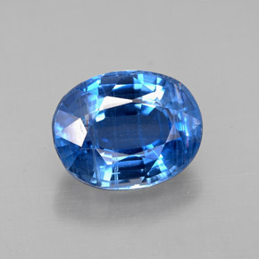 Cianita azul natural de 3,46 ct, corte óvalo, SI