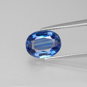 Cianita azul natural de 2,07 ct, corte óvalo, VS
