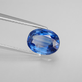 Cianita azul natural de 2,07 ct, corte óvalo, VS