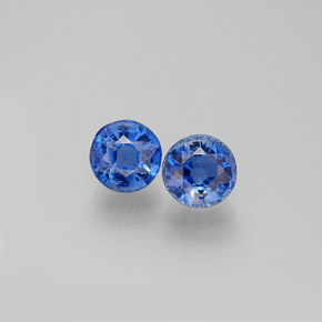 Gemas de cianita azul natural de  ct, corte redondo, VS