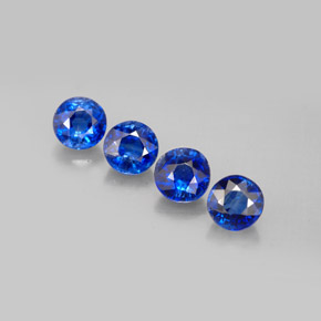 Gemas de cianita azul natural de  ct, corte redondo, VS