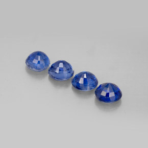 Gemas de cianita azul natural de  ct, corte redondo, VS