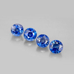 Gemas de cianita azul natural de  ct, corte redondo, VS