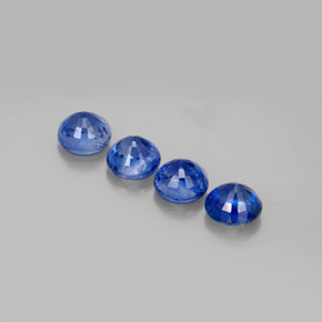 Gemas de cianita azul natural de  ct, corte redondo, VS